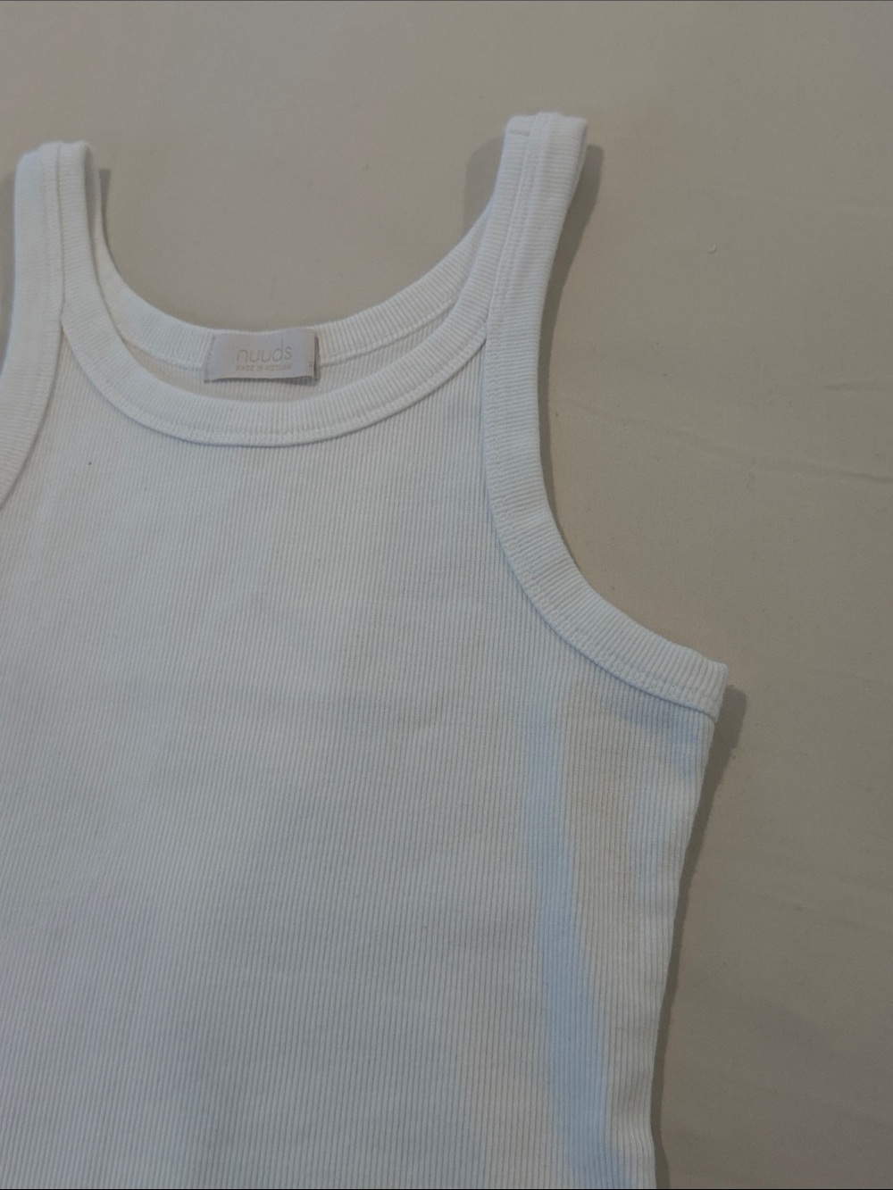 nuuds White Ribbed Tank Top - Picture 5 of 8